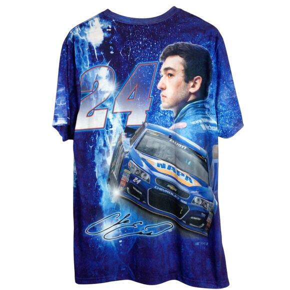 NAPA Chase Elliott 24 Hendrick Motorsports AOP Shirt Blue Large - Picture 5 of 5